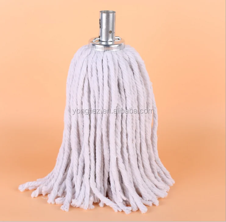 Cotton mop with metal socket