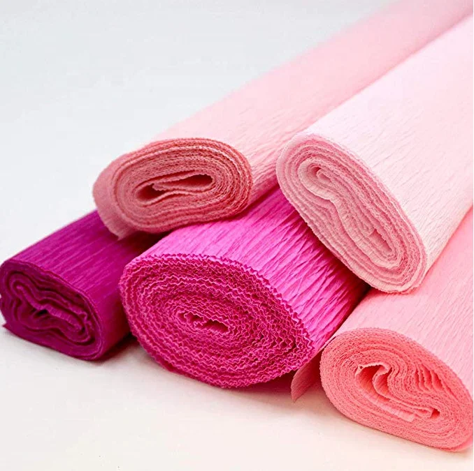 
Custom size Gift wrapping Crepe Paper Rolls For Handicraft 
