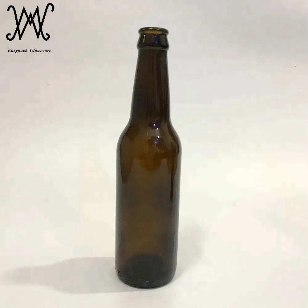 330ml dark brown amber glass beer bottle