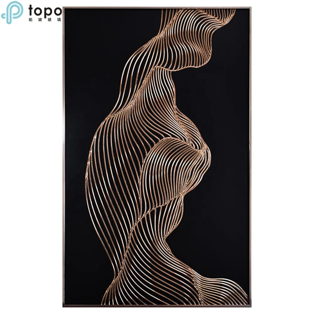 
Decorative Hand Painted Art Glass Painting for Sofa Wall Decor (MR-YB6-2048A) 