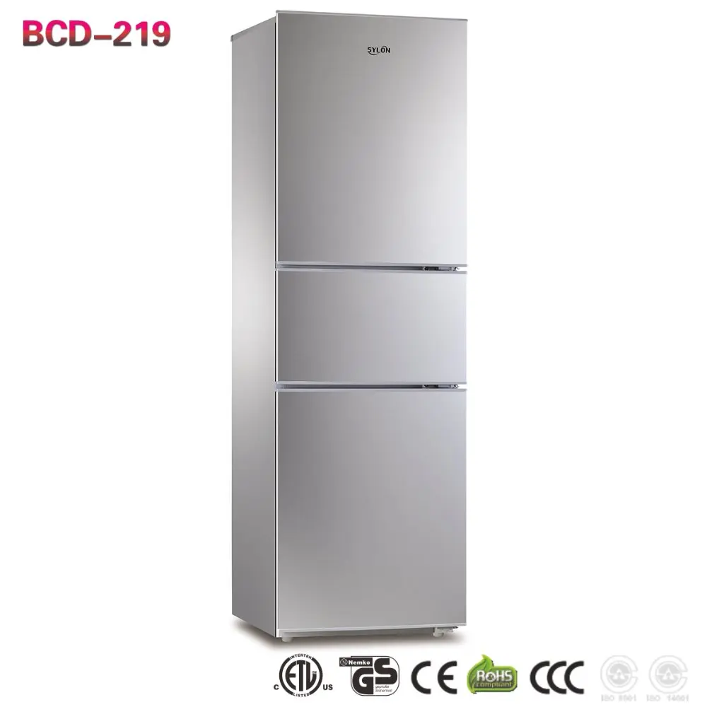 BCD -219 Three Door Combi Fridge Freezer Refrigerator