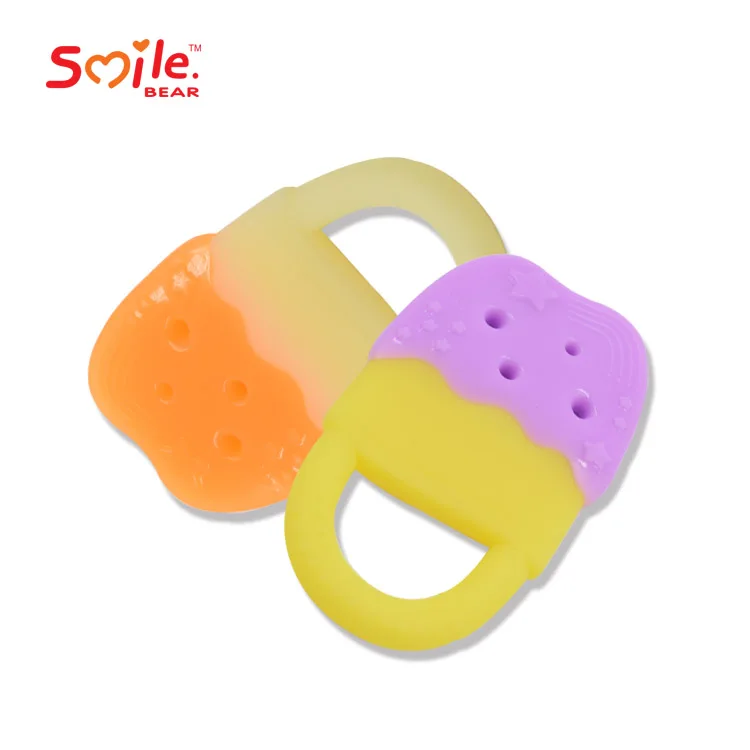 Custom Logo Natural Beech Wood Teether Toys Ring Baby