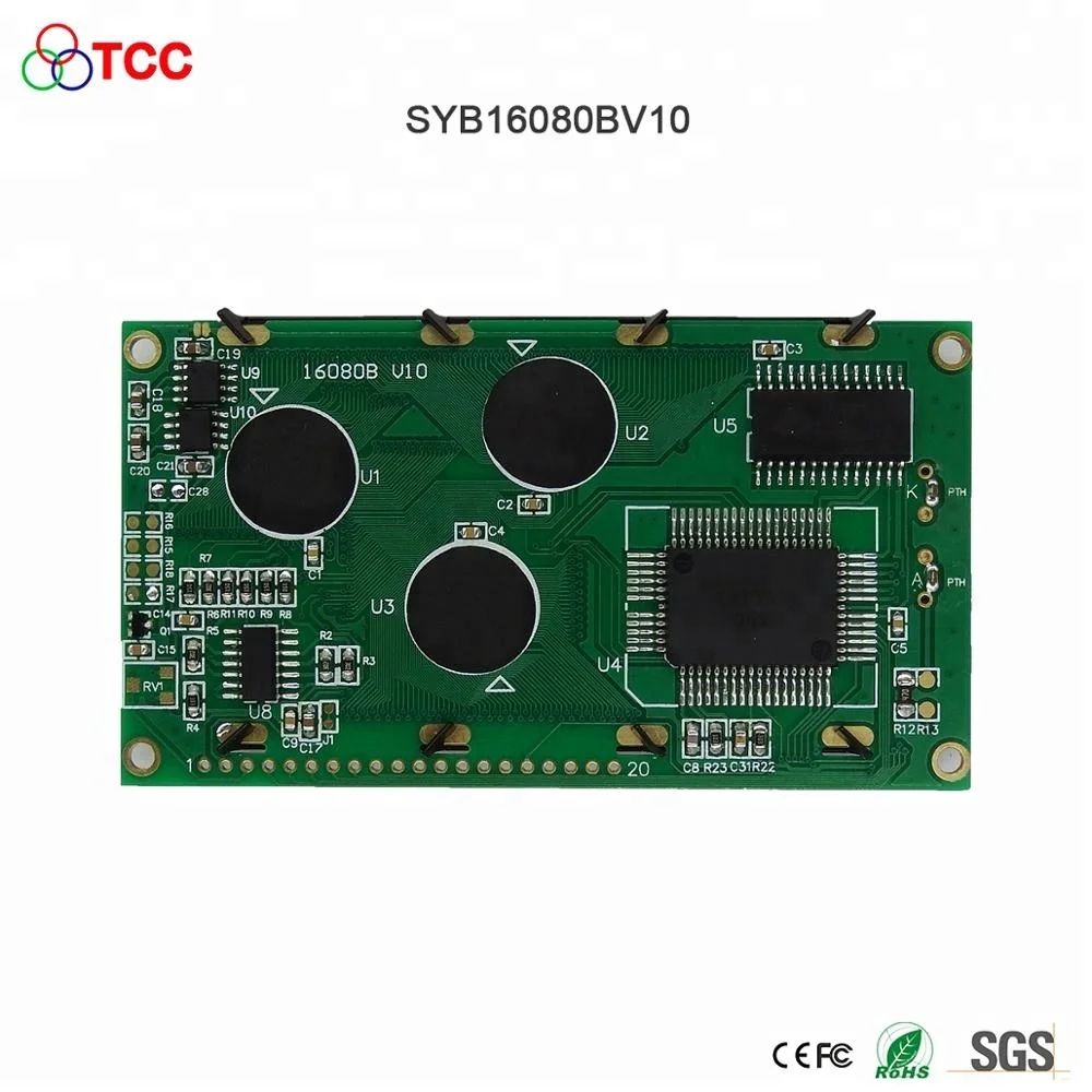 Customized 160x80(BV10)  graphic monochrome screen LC7981 Controller board lcd module which Can replace AG16080B
