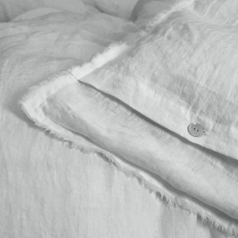 100% pure French linen ruffle duvet cover set