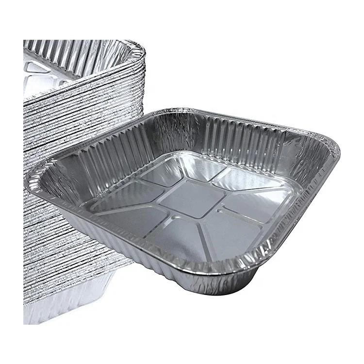 Square baking Pans Disposable Aluminum Foil Baking Tins For Baking Cooking, Broiling, Roasting