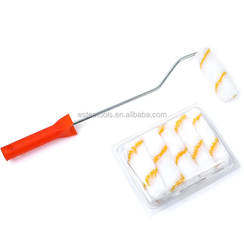 Germany 4 inch paint roller brush fabric polyamide and polyester  rollers paint brush for painting handle