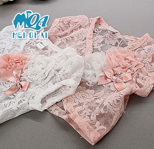 
Wholesale Kids Autumn Mini Bolero fashion girl Flower embroidered cape for baby girl dress LSKS 