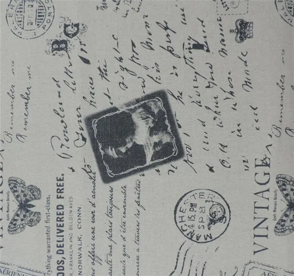 british wind english guitar printed linen fabric DIY handmade cloth for tablecloth/decorative cloth/sofa sets