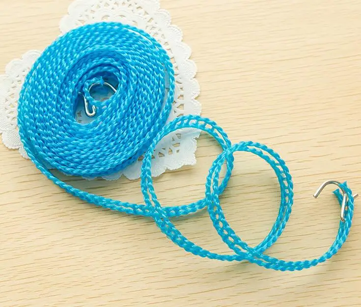 Q0020 Hot 3M 5M Long Nylon Clothesline Non Slip Drying Clothes Hangers Rope Outdoor Cloth Hanging Rope High Quality Cloth Dryer