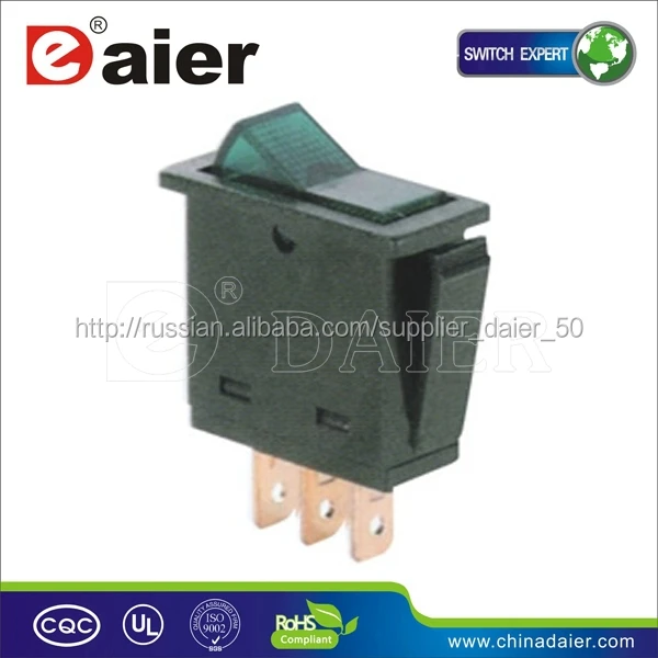 Daier ASW-25D ON-OFF SPST 3P Клавишный выключатель с подсветкой