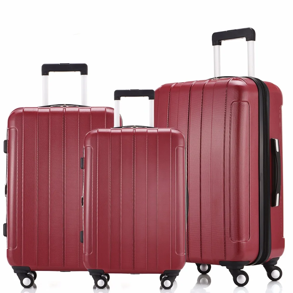 Travel trolley luggage bag waterproof hard shell retractable suitcase