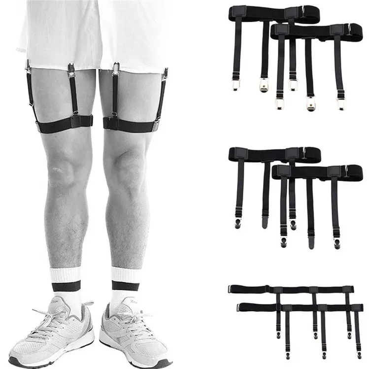 Hot Sale Shirt Stays Garters Elastic Nylon Adjust Shirt Holders For Men And Women