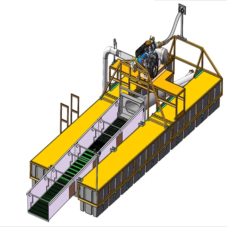 8 inch gold ship Factory direct sale gold dredge pontoons diamond dredge gold panning equipment dredge
