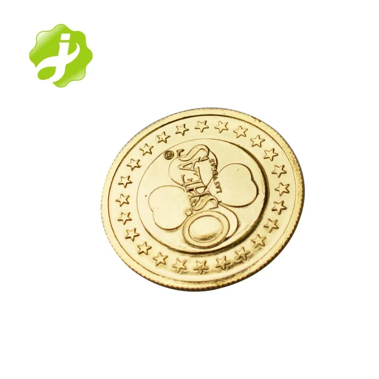 2021 Cheap Eco-friendly challenge Custom Plastic Token Game Gold Coin