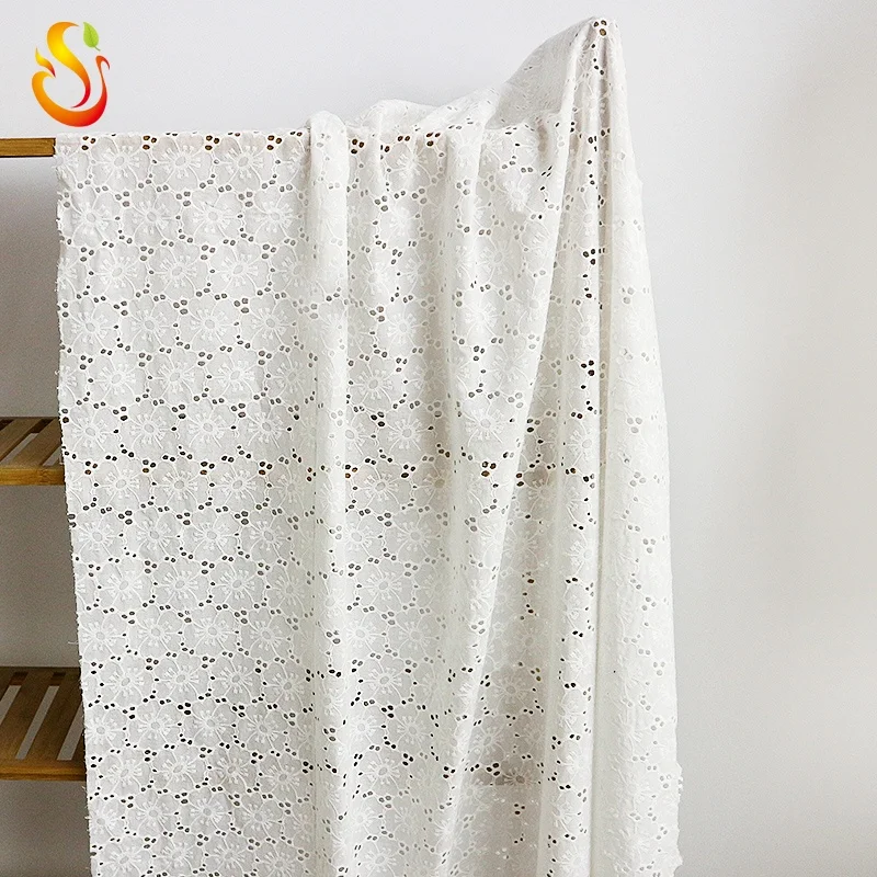 
High quality 100% cotton fabric soft lace fabric for dress 