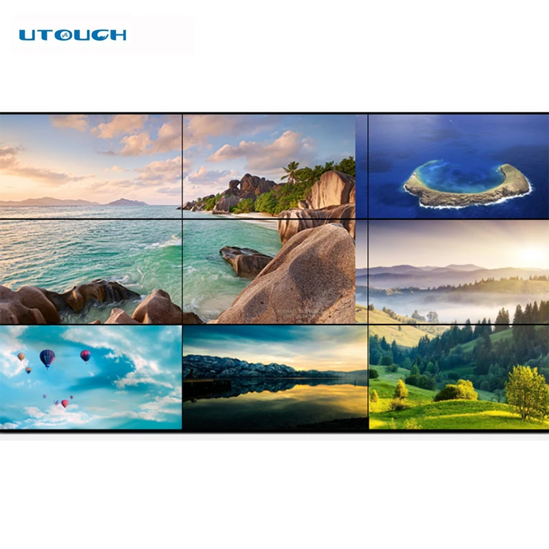 65 inch ultra-narrow 3.5 mm bezel LCD video wall display price