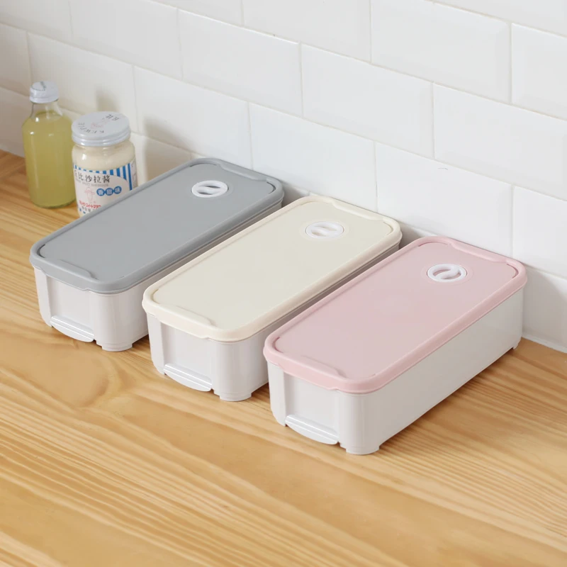 Plastic 10 egg tray storage box stackable