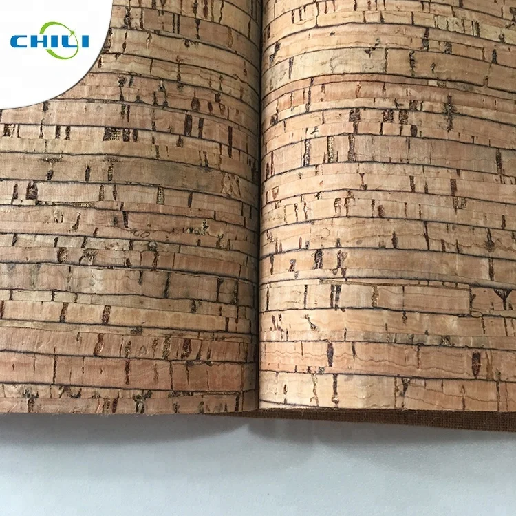 Eco friendly waterproof high quality wooden natural cork PU shoe leather fabric