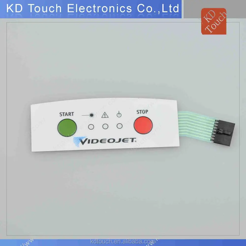 Промышленный кнопочный мембранный переключатель с 3M клеем и никоматическим соединителем