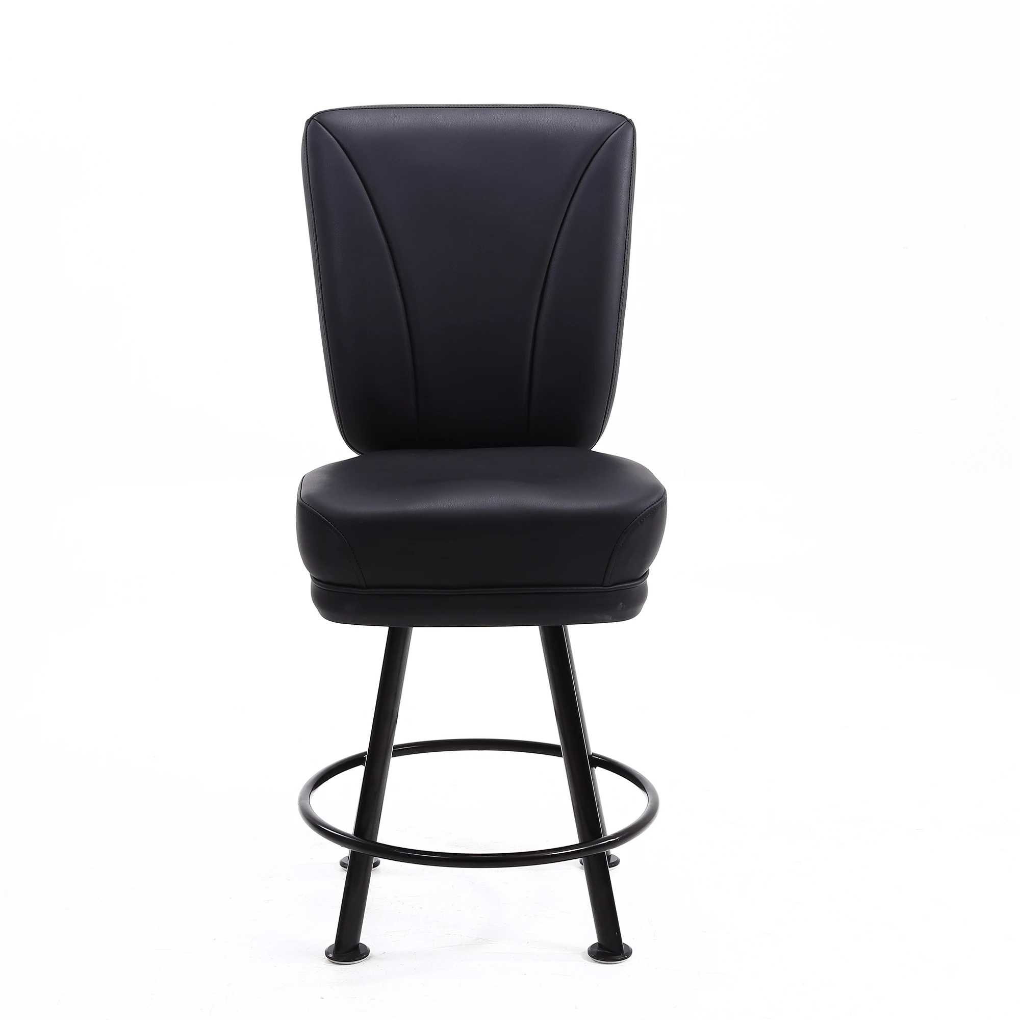 Special Custom Casino Furniture Slot Seats Fabric Pure Black Simplicity Chairs With Back