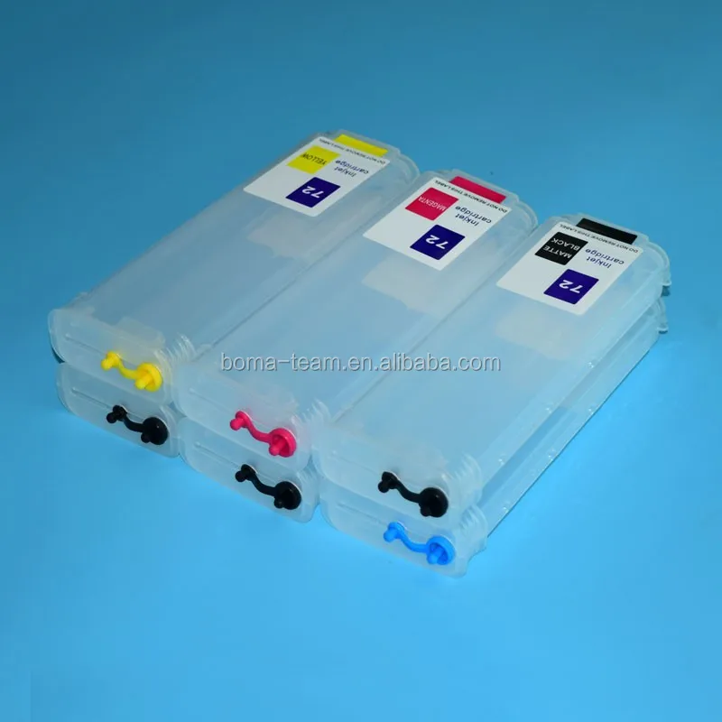 BOMA 72 Empty Refillable ink Cartridge With Chip For HP Designjet T1200 T770 T2300 T790 T795 T1200 T1300e Printer 280ml 6colors