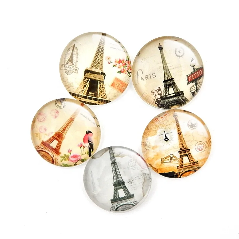 round glass postcard Big Ben design fridge magnets tourism souvenirs