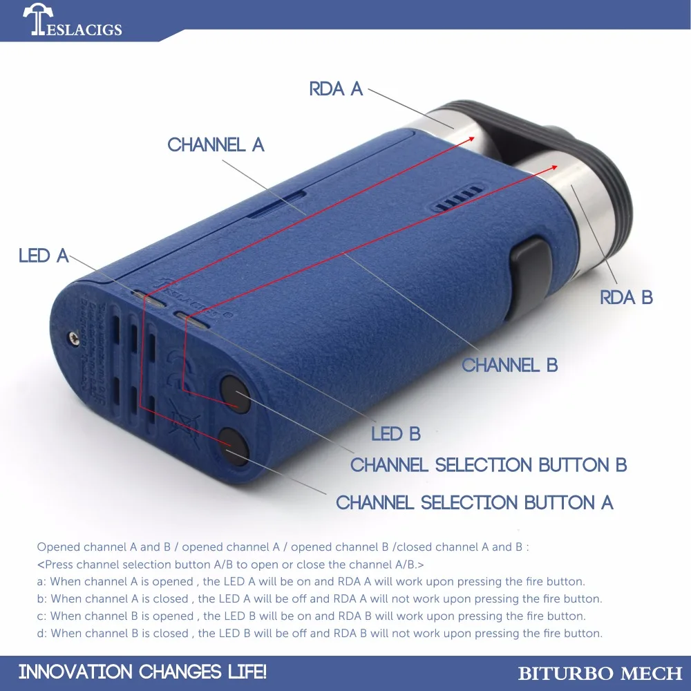 Best Vape mod Tesla e cig biturbo mechanical box mod