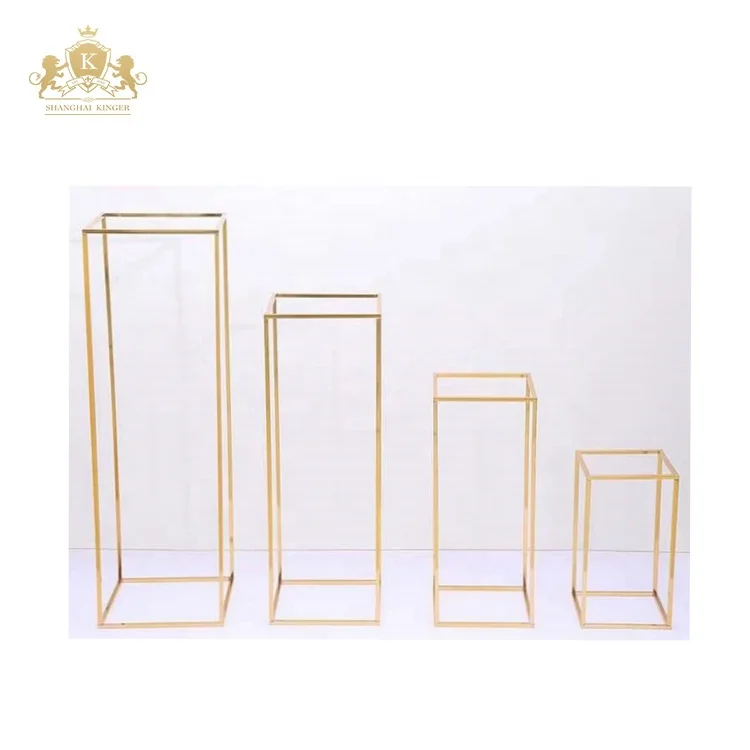 Wedding gold metal centerpieces flower stand for decoration