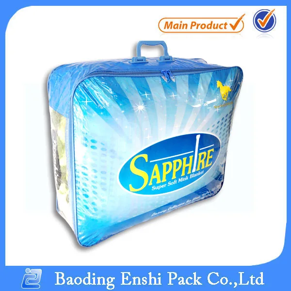 factory direct sale rich soft elegant blanket packaging pvc bag