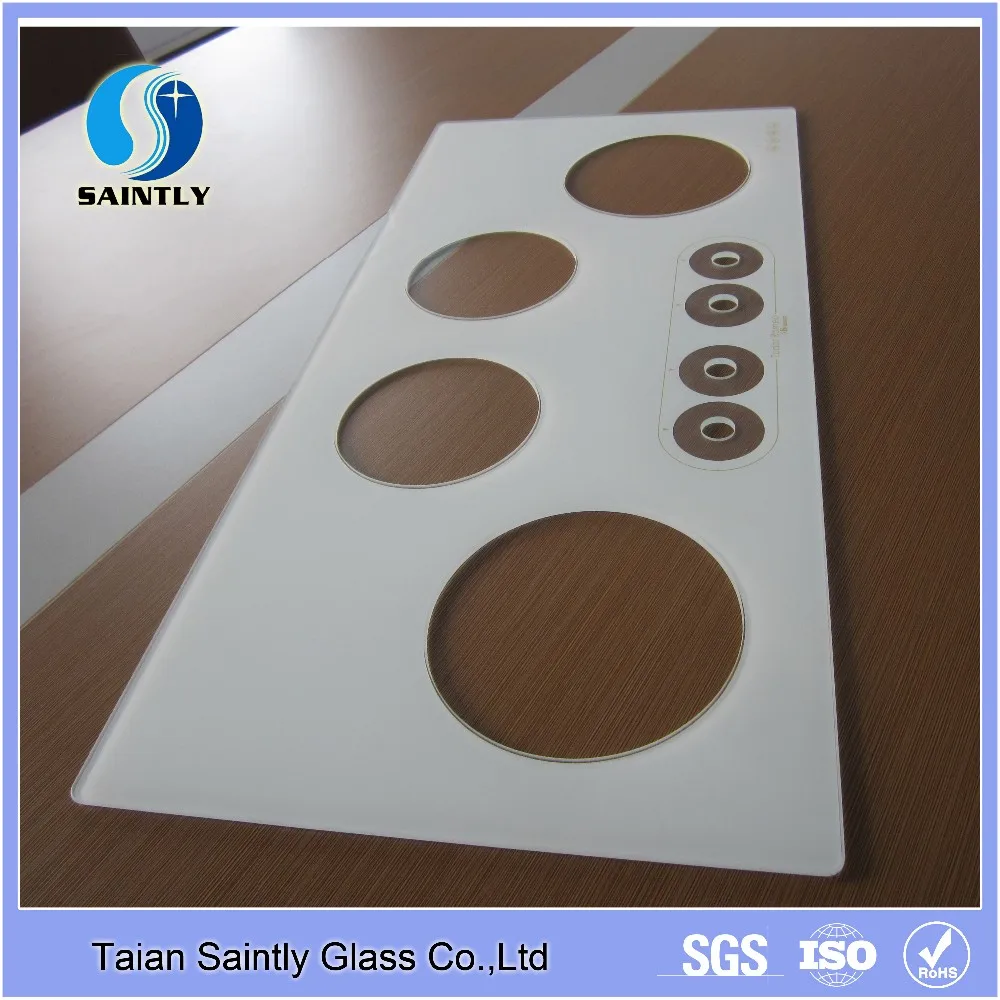 6mm 8mm Ral color painted silk screen printing toughened Gas stove cooker glass tempered glass for cooktop