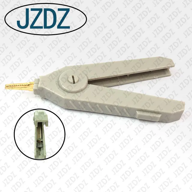 JZDZ J.60035  Large kelvin crocodile clip welded, gold plated Alligator clip