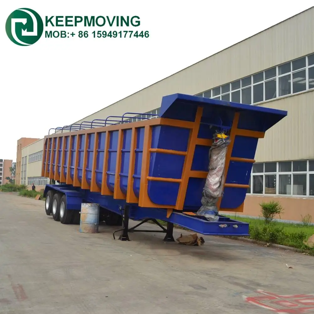 China Manufacture 2 Axles 40CBM End Dump Semi-Trailer U shape dumper