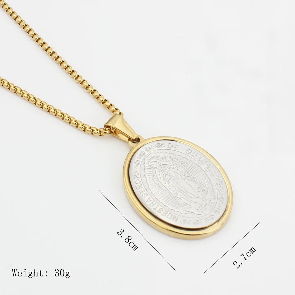 Stainless Steel Gold Filled Jesus Piece Style Bling Iced Out Jesus Christ Charm Religion Pendant Necklaces For Men