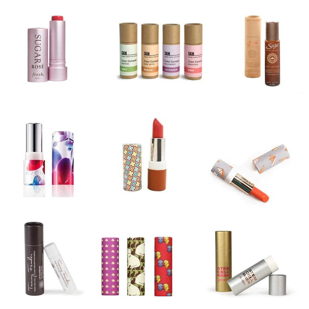 custom mini unique lipgloss tubes fancy lip gloss lipstick Container packaging round boxes for lip gloss