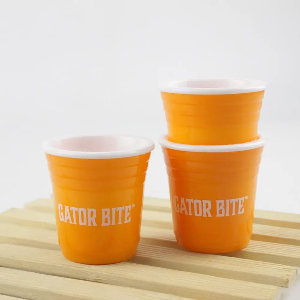 (8 Pack) Reusable Mini Cups 2oz Red Cup Style Party Shot Glasses Plastic Jello Shooters