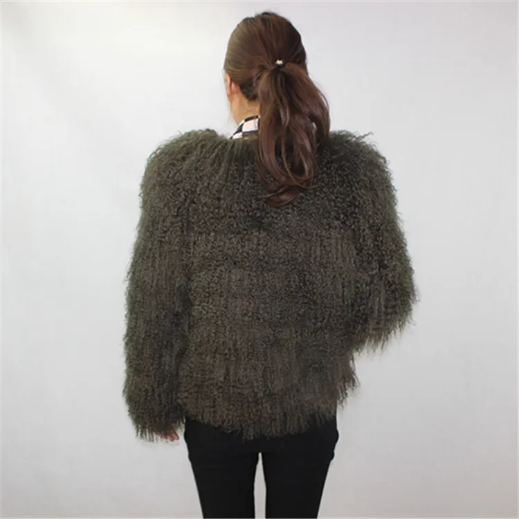 
Real Sheep fur coat Mongolian Tibetan Lamb Fur Coat 
