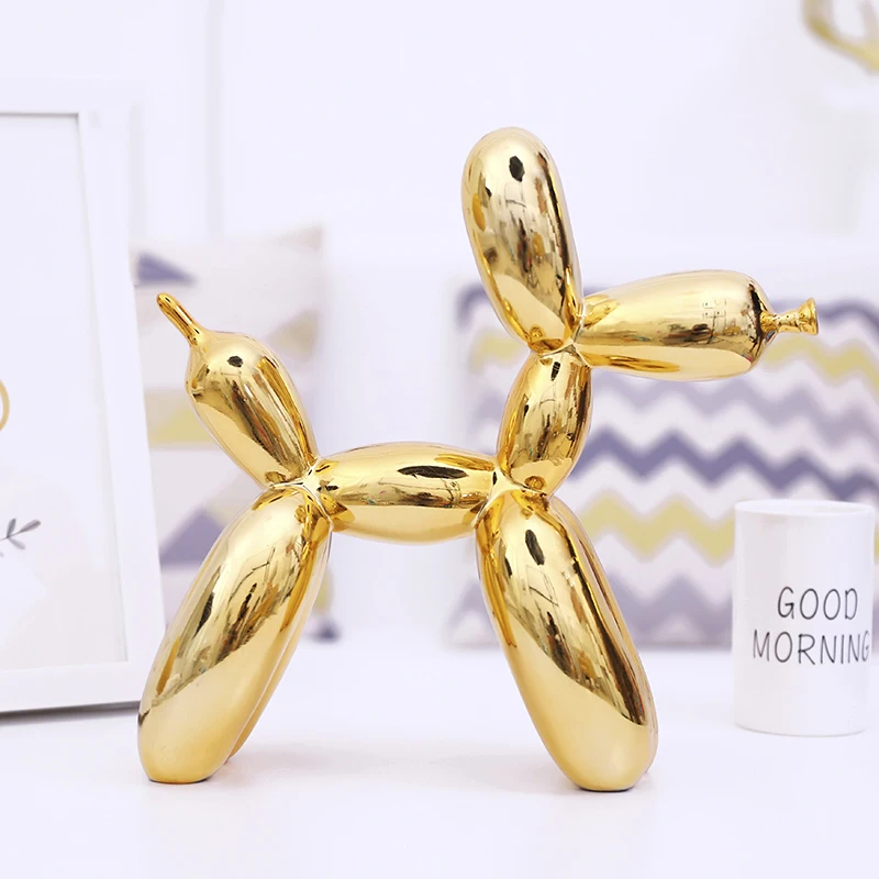 
Online Sale Dropship Decoration Home Decor Luxury Gold Red Silver Balloon Dog Statue 