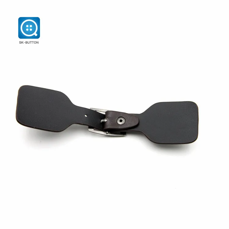 soft PU Leather exaggerated Waist covered name belt buckle button sewing Frog toggle fashion garment belt button for coat