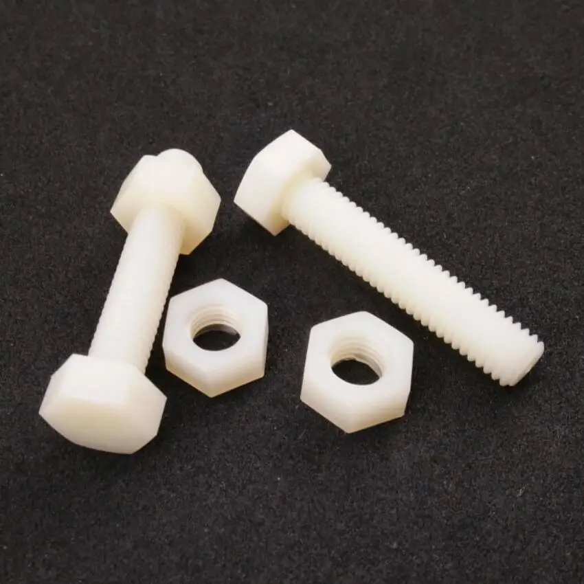 Standard Plastic Hex bolts Assembled Nuts for M5 Thread Fastener