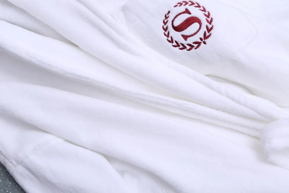 
5 Star Hotel Adult Bathrobe xxl Shawl Collar Luxury Velour Terry Cotton Towelling Robe 