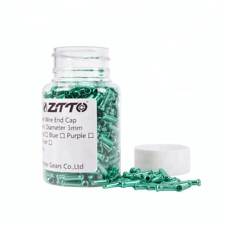 ZTTO 500pcs Bicycle Inner Wire End Caps Brake Shifter Cable Tips Wire Aluminum alloy Cap Fits for Brake Shift Derailleur Crimps