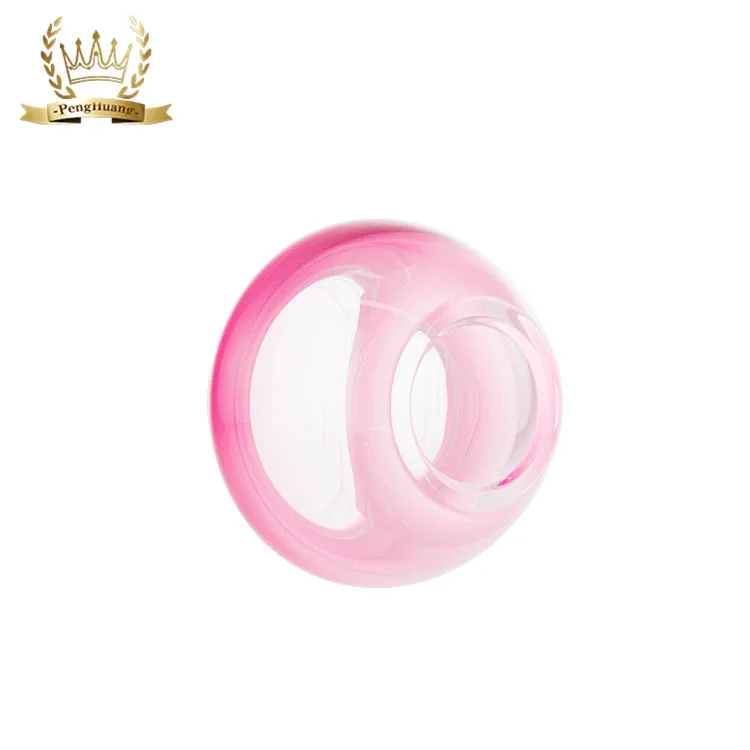 High End Cherry Shape Gradient Cosmetic Jar Luxury Glass Body Lotion Bottle Set New Design Face Care Cream Jars