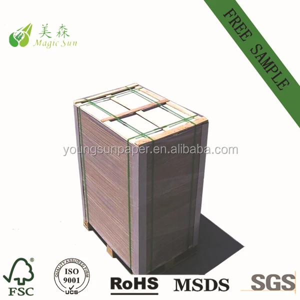 stiff grey carton paper in roll/500g gri carton paperboard in sheet