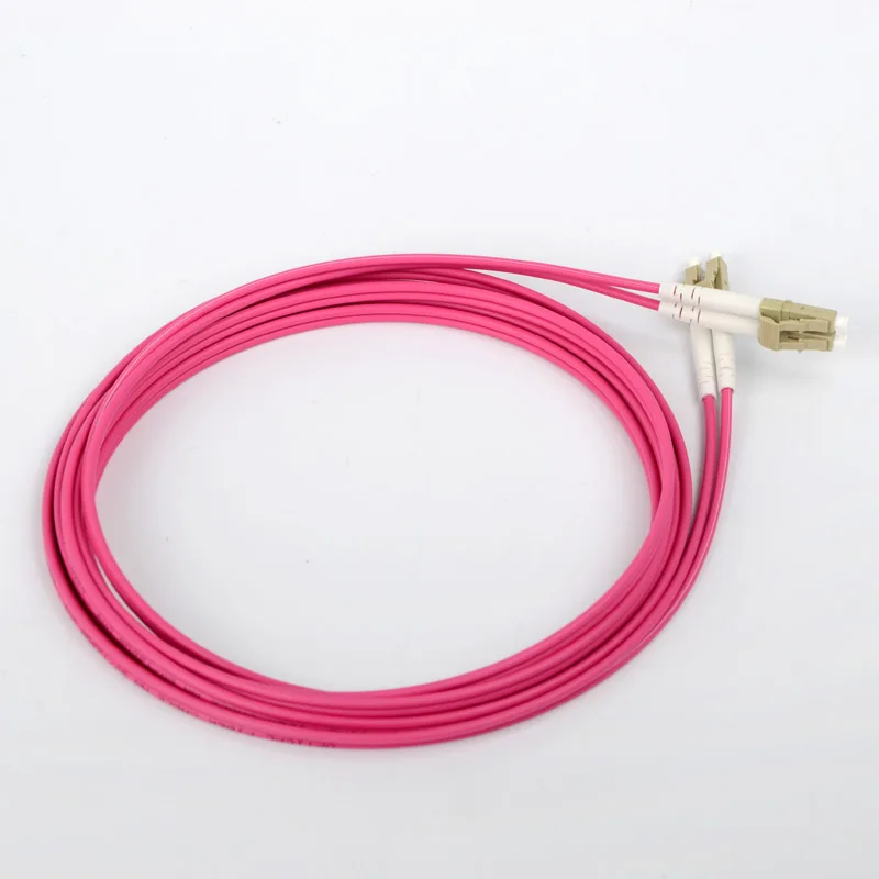 High speed transmission Lc to Lc Om3 om4 duplex 3 5 10mtrs fiber optic pigtail patch cord