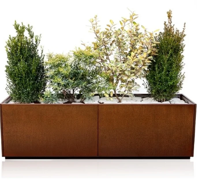 Novel design rust corten steel flower pot