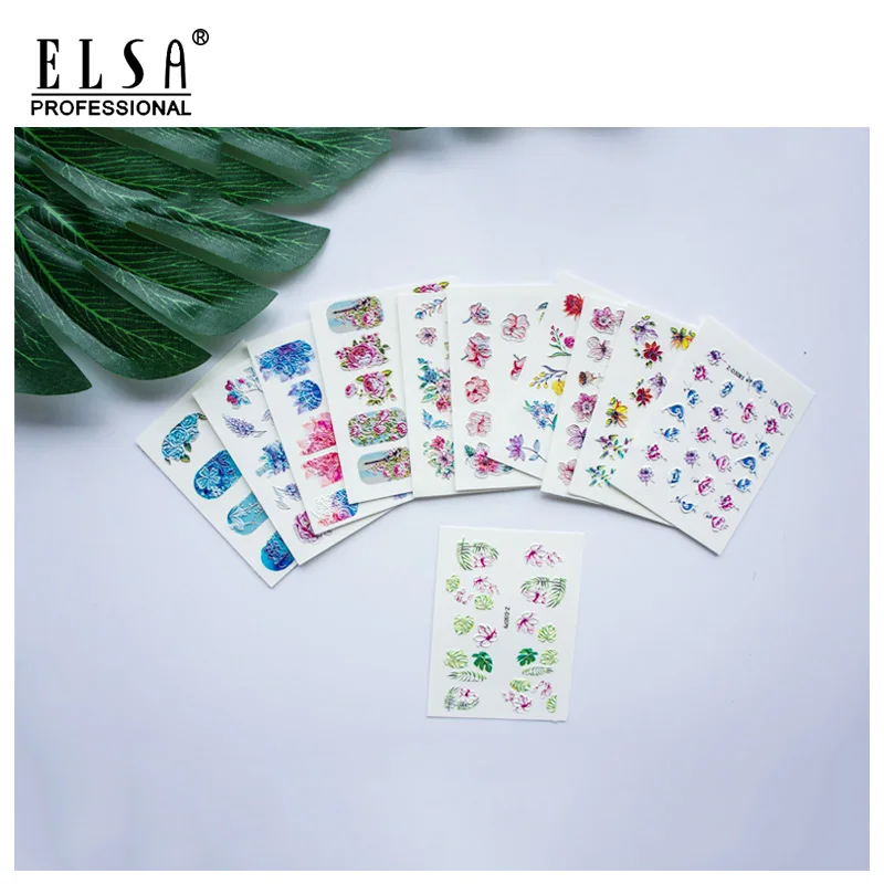 
25 Designs 3D Flower Nail Art Decor Sticker Decals 