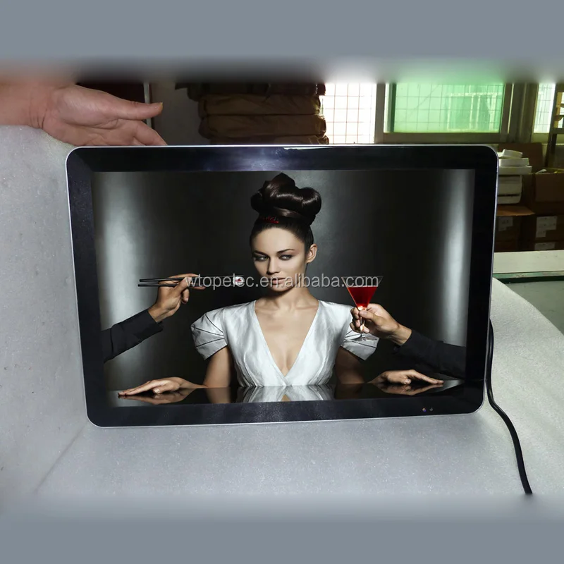 22 inch LED screen digital photo frame 22' dpf advertising digital frame support 1080p video,