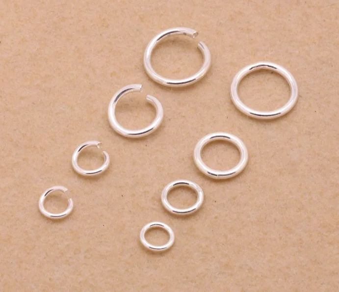 JSA0135 Silver Finding High Quality Cheap Prices Sterling Silver Open Close Jump Rings for Jewelry Making