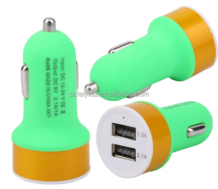 Double Speed Fast Charging DC 5V 2.1A Output Universal Portable 3 USB Ports, 12V Car Charger