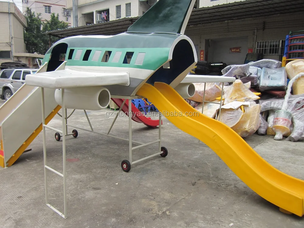 plastic slide outdoor playground children play set airplane playground equipment